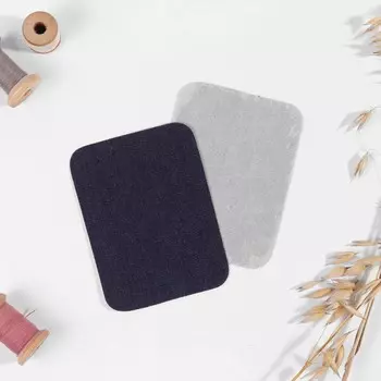 Заплатки для одежды, 10 7,5 см, термоклеевые, пара, цвет джинс