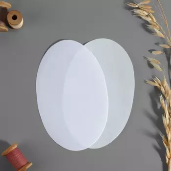 Заплатки для одежды, 15,5 9,5 см, термоклеевые, пара, цвет белый