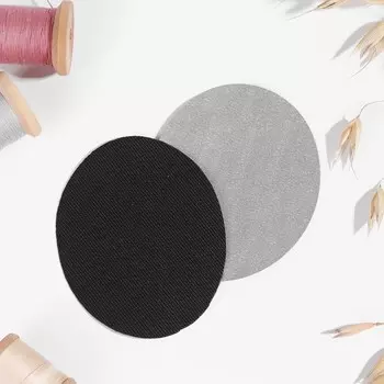 Заплатки для одежды, 7 5,5 см, термоклеевые, пара, цвет черный