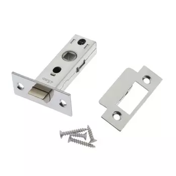 Защелка дверная межкомнатная lockland zkm1cp, цвет хром, стальной язычок