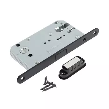 Защелка врезная магнитная lockland zlk4bl, под цилиндр, цвет черный