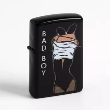 Зажигалка бензиновая bad boy, черная