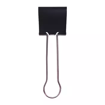 Зажим для бумаг черный 60 мм большой 2064.5 см в пакете