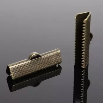 Зажим для ленты (набор 10 шт.) 22 мм см-343, цвет бронзы