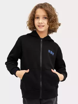 Жакет для мальчиков черный с печатью