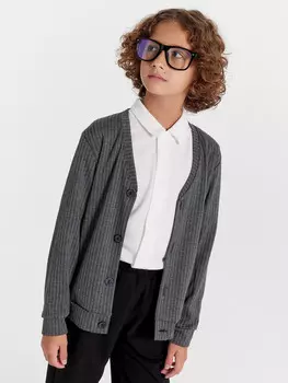 Жакет для мальчиков серый с паттерном