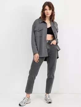 Жакет женский серый в клетку