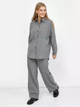 Жакет женский серый в серо-черную гусиную лапку