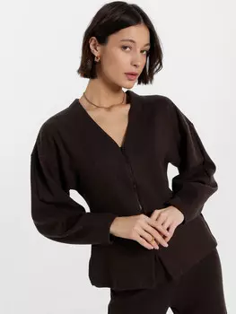 Жакет женский в шоколадно-коричневом цвете