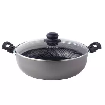 Жаровня 24см 2 съемные ручки стеклянная крышка