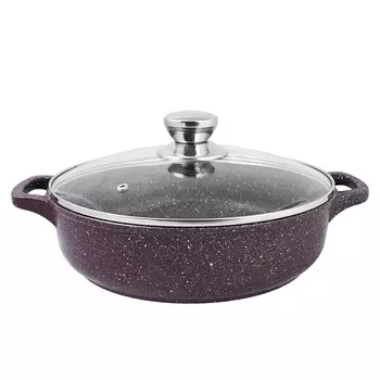 Жаровня литая 26см стеклянная крышка Доломит