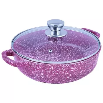 Жаровня литая 26см стеклянная крышка Рубин