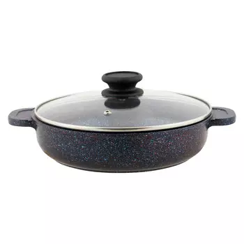 Жаровня литая 26см стеклянная крышка Сапфир