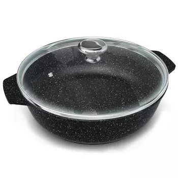 Жаровня литая 4,0л стеклянная крышка