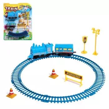 Железная дорога train, работает от батареек