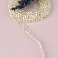 Жемчуг на нитях, плоский, 10 мм, 9±1 м, цвет молочный