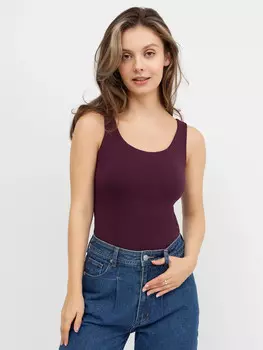 Женская майка цвета сливового вина
