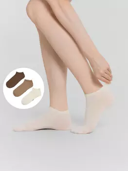 Женские носки короткие в наборе, 3 пары