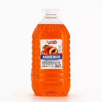 Жидкое мыло для рук русская выгода, 5 л, аромат персика и нектарина