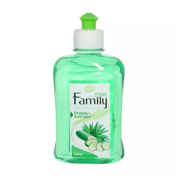 Жидкое мыло "MaxFamily" Огурец + Алоэ вера, 250 мл