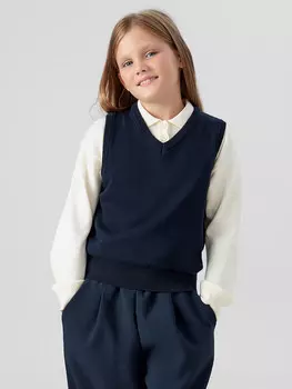 Жилет для девочек синий