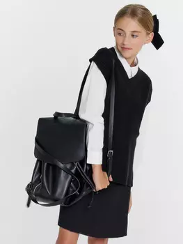 Жилет для девочек в черном цвете