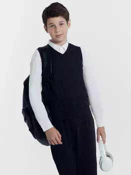 Жилет для мальчиков черного цвета