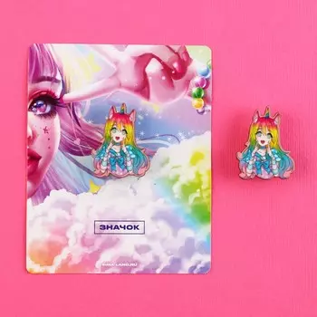 Значок деревянный