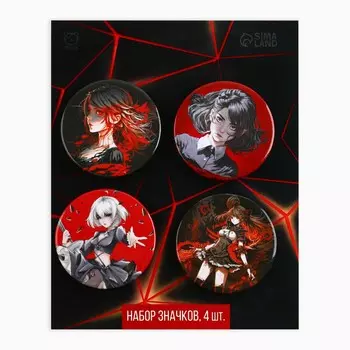 Значок металлический аниме , набор