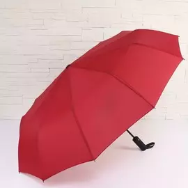 Зонт автоматический lanford, 3 сложения, 12 спиц, r=51/60 см, d=102 см, красный