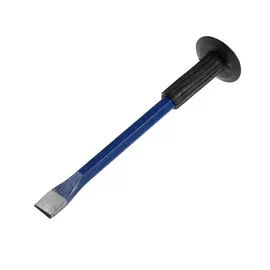 Зубило плоское тундра, арматурная сталь, резиновая рукоятка, 30025 мм