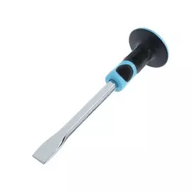 Зубило плоское тундра, сталь 45, хромированное, 2к рукоятка, 30025 мм