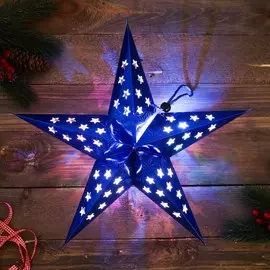 Звезда интерьерная с гирляндой