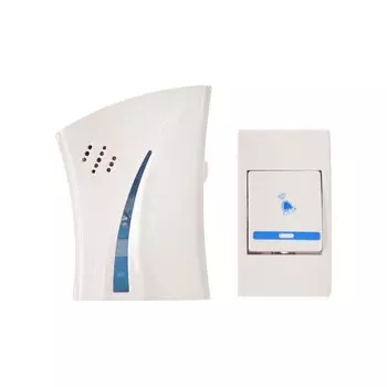 Звонок luazon lzdv-15, беспроводной, 2хaa (не в комплекте), lr23a, бело-голубой