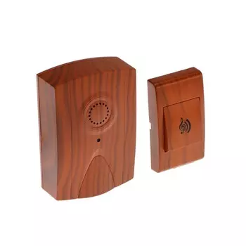 Звонок luazon lzdv-17, беспроводной, от батареек 2хaa, lr23a, темное дерево