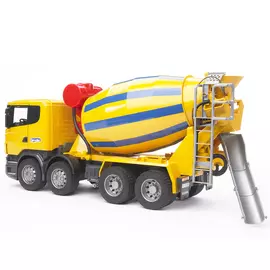 Бетономешалка Bruder Scania (цвет жёлто синий) (подходит модуль со звуком и светом "H")