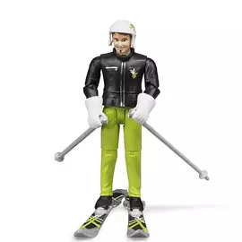 Фигурка Bruder лыжника с аксессуарами