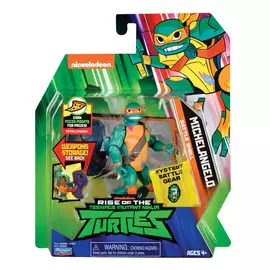 Фигурка Черепашки-ниндзя Микеланджело с боевым панцирем 12 см., серия ROTMNT
