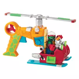 Фигурка Черепашки-ниндзя Раф 6 см с вертолетом, серия Half Shell Hero