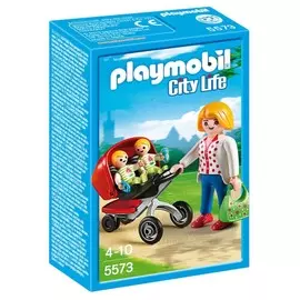 Конструктор Playmobil Детский сад: Мама с близнецами в коляске