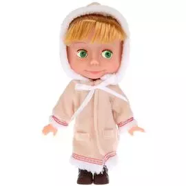 КУКЛА ОЗВУЧ. ТМ "КАРАПУЗ" МАША 25СМ В ШУБЕ, 3 СТИХА И ПЕСЕНКА