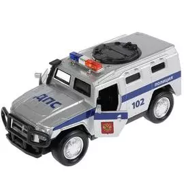 Машина металл "БРОНЕМАШИНА ПОЛИЦИЯ" 12см, открыв двери, инерц. в кор Технопарк