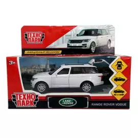 Машина металлическая "RANGE ROVER VOGUE" 12см, открываются двери, инерция, БЕЛЫЙ, Технопарк