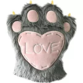 Мягкая игрушка Gulliver Валентинка пушистая лапа (серая) 33 см