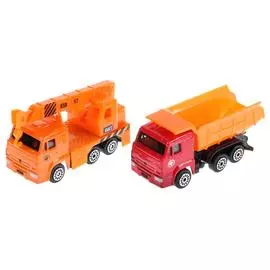 Парковка "СТРОИТЕЛЬНАЯ ПЛОЩАДКА", звук, 2 машинки КАМАЗ в комплекте Технопарк
