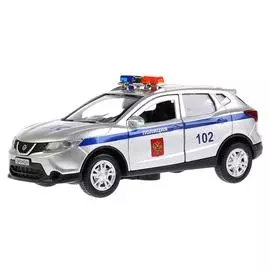 ТМ Технопарк. Машина металл "NISSAN QASHQAI ПОЛИЦИЯ" 12см, свет+звук, инерц. в кор.
