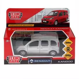 ТМ Технопарк. Машина металлическая "RENAULT KANGOO" 12см, открываются двери, инерция, СЕРЕБРЯННЫЙ.