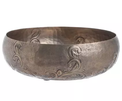 Алюминиевая ваза коричневого цвета