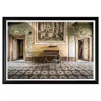 Арт-постер бальный зал в черном багете