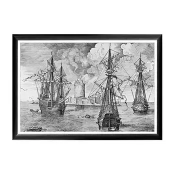 Арт-постер брейгель три военных корабля